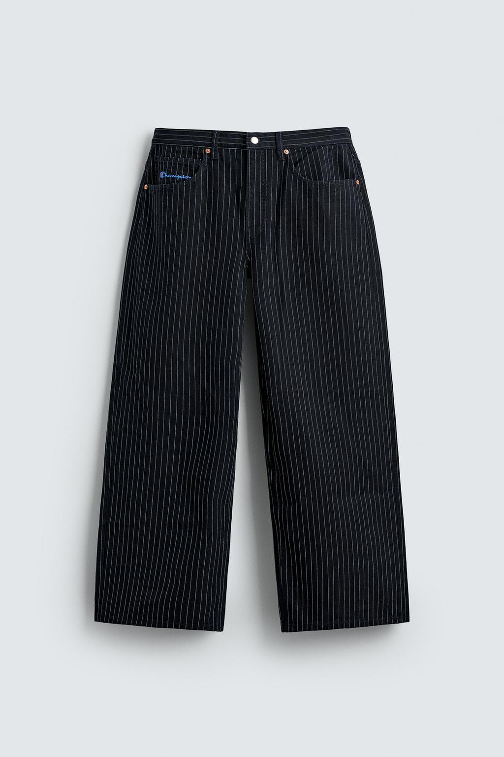 ДЖИНСЫ BAGGY FIT В ПОЛОСКУ CHAMPION ® X ZARA
