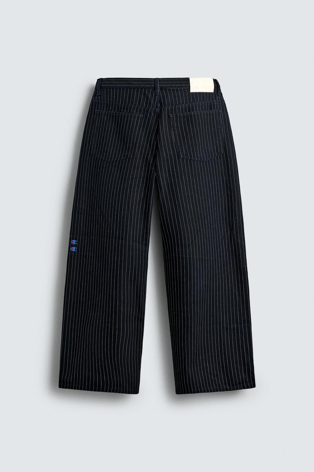 ДЖИНСЫ BAGGY FIT В ПОЛОСКУ CHAMPION ® X ZARA