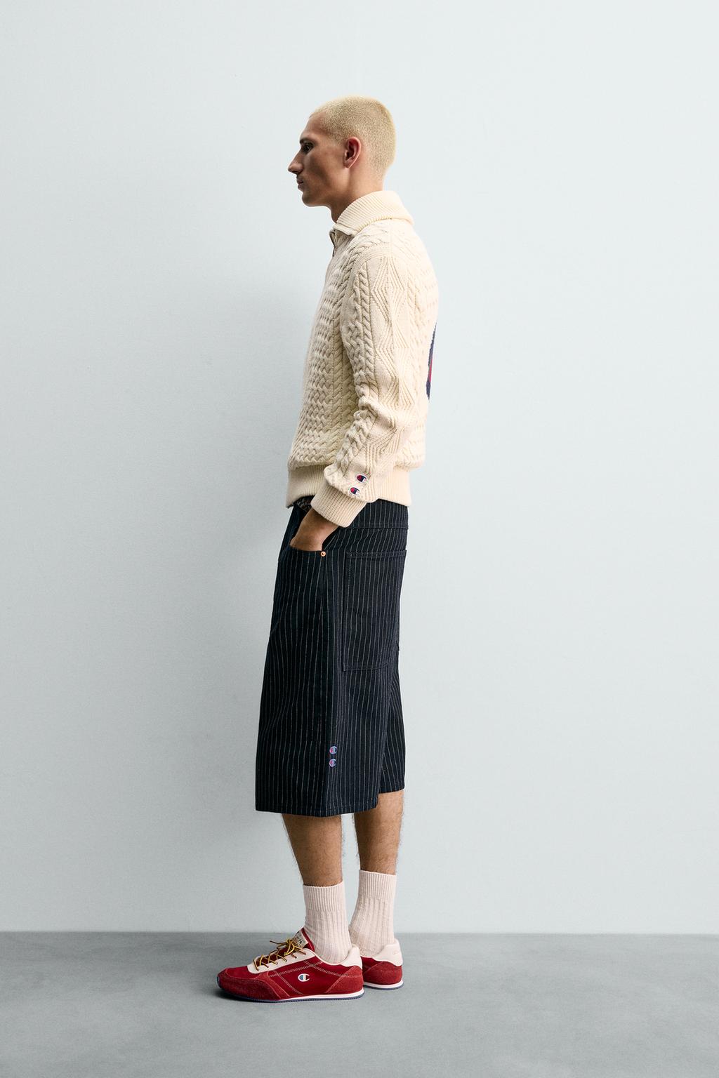 ТРИКОТАЖНАЯ КУРТКА С ЖАККАРДОВЫМ УЗОРОМ CHAMPION ® X ZARA