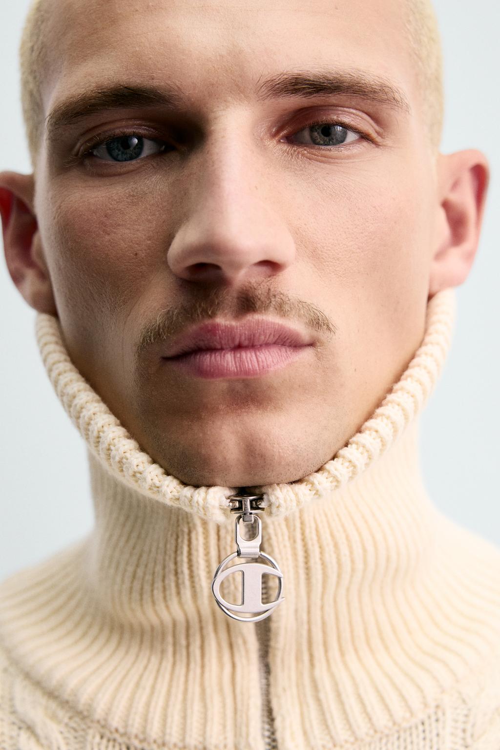 ТРИКОТАЖНАЯ КУРТКА С ЖАККАРДОВЫМ УЗОРОМ CHAMPION ® X ZARA