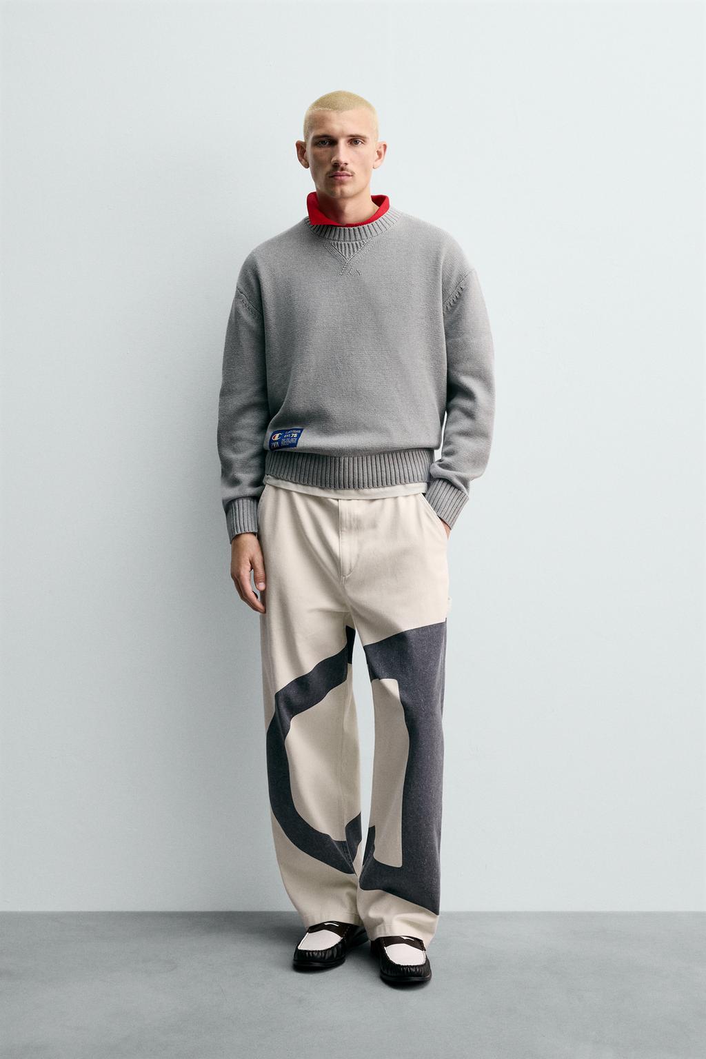 БРЮКИ С КОНТРАСТНЫМ ЛОГОТИПОМ CHAMPION ® X ZARA