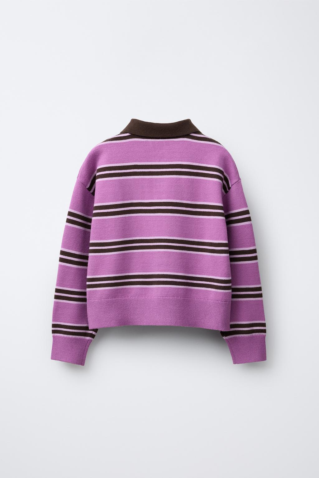 ТРИКОТАЖНЫЙ ДЖЕМПЕР В ПОЛОСКУ С ВЫШИВКОЙ CHAMPION ® X ZARA