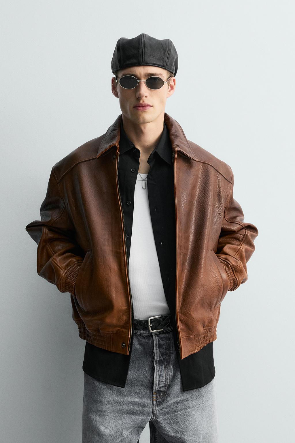 КОЖАНАЯ КУРТКА В ВИНТАЖНОМ СТИЛЕ ОГРАНИЧЕННОЙ СЕРИИ