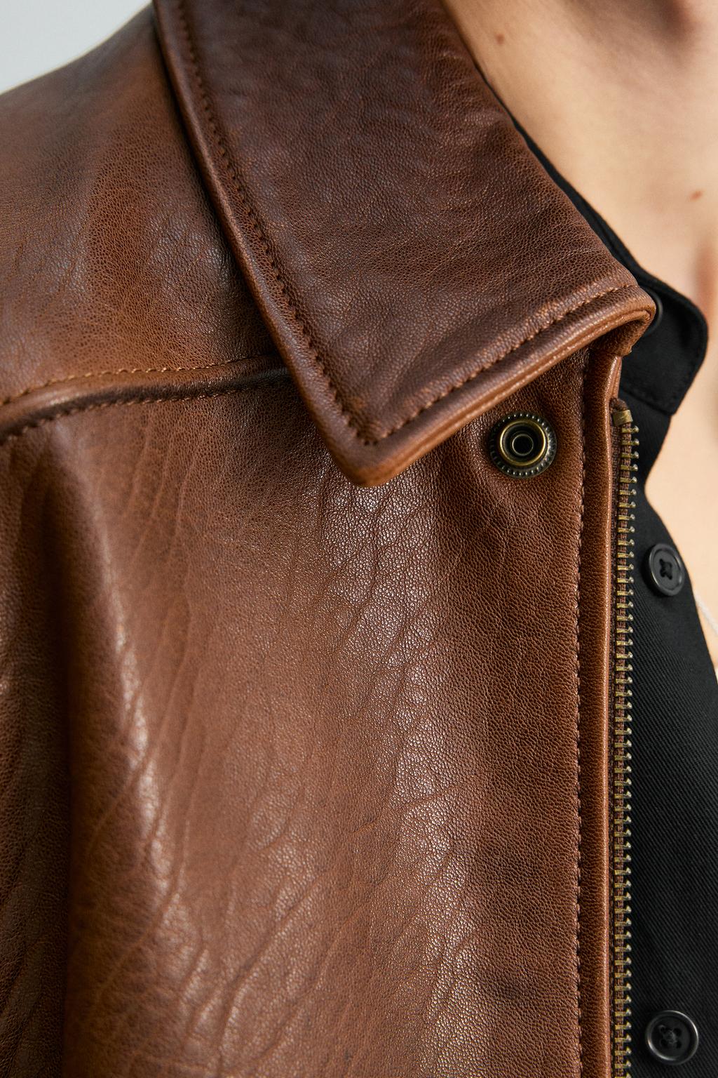 КОЖАНАЯ КУРТКА В ВИНТАЖНОМ СТИЛЕ ОГРАНИЧЕННОЙ СЕРИИ