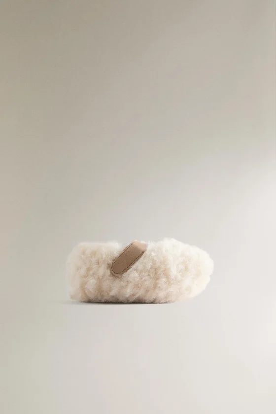 Балетки на меху faux shearling