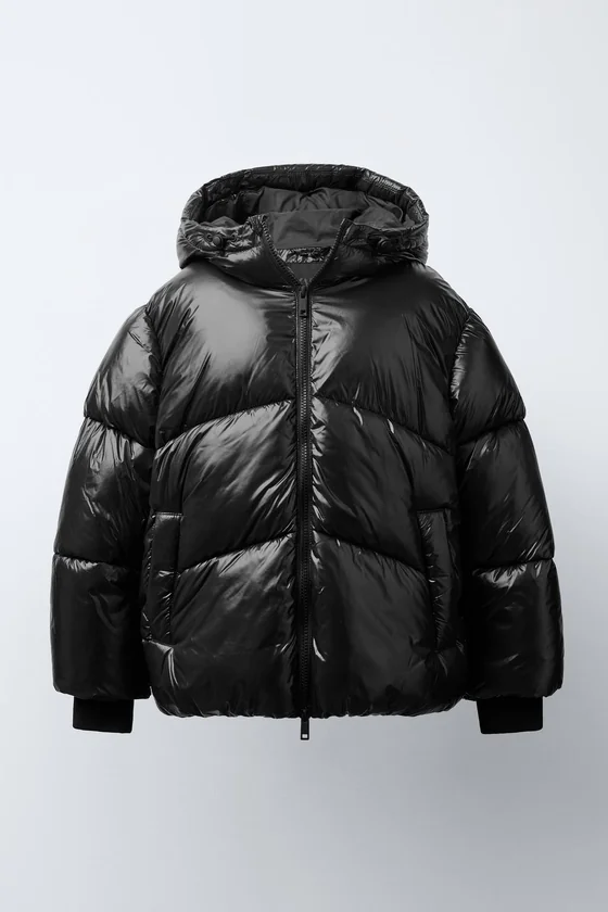 СТЕГАНОЕ ПАЛЬТО С КАПЮШОНОМ WATER REPELLENT
