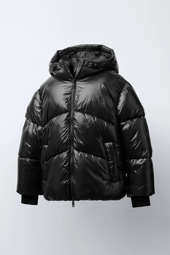 СТЕГАНОЕ ПАЛЬТО С КАПЮШОНОМ WATER REPELLENT