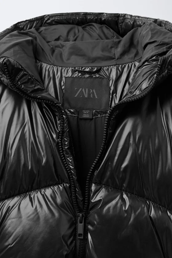 СТЕГАНОЕ ПАЛЬТО С КАПЮШОНОМ WATER REPELLENT