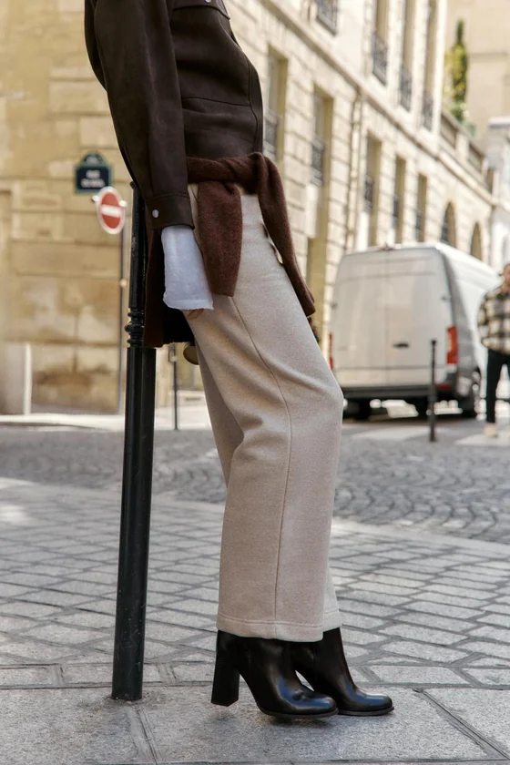 БРЮКИ WIDE LEG ИЗ МЯГКОЙ ТКАНИ