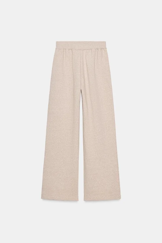 БРЮКИ WIDE LEG ИЗ МЯГКОЙ ТКАНИ