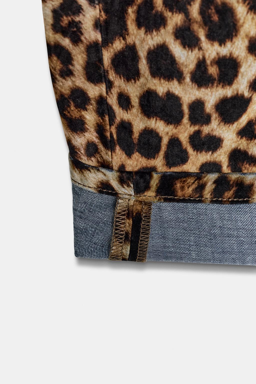 БРЮКИ ФЛОКИРОВАННЫЕ С АНИМАЛИСТИЧЕСКИМ ПРИНТОМ — ZW COLLECTION LIMITED EDITION