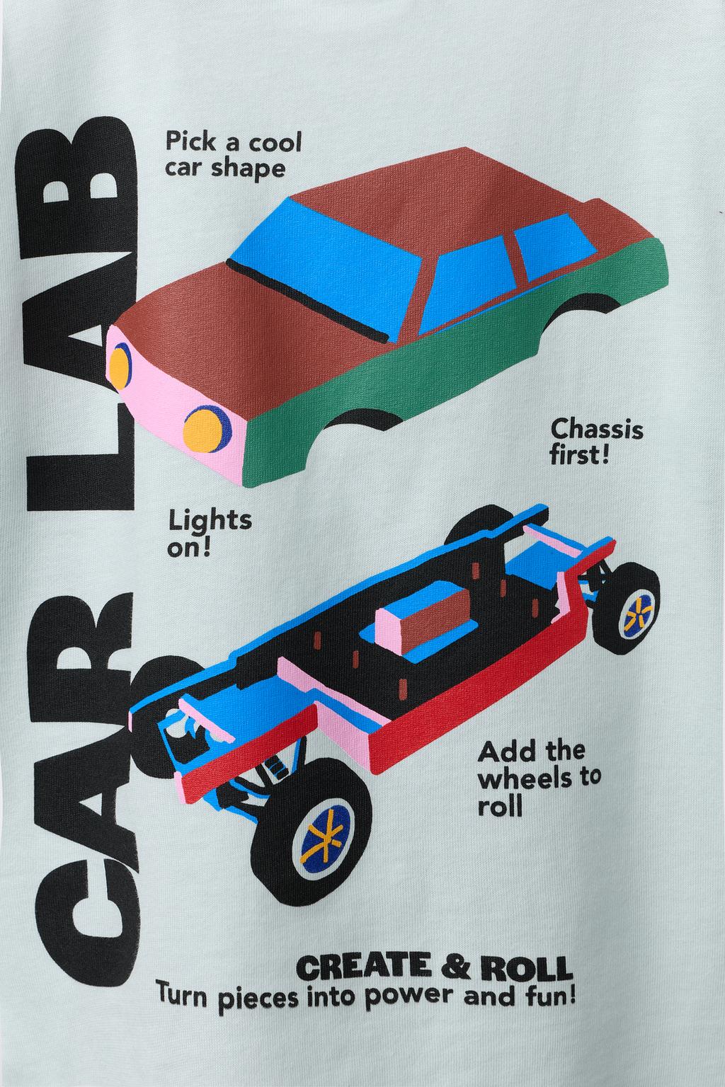 ФУТБОЛКА С ПРИНТОМ АВТОМОБИЛЯ