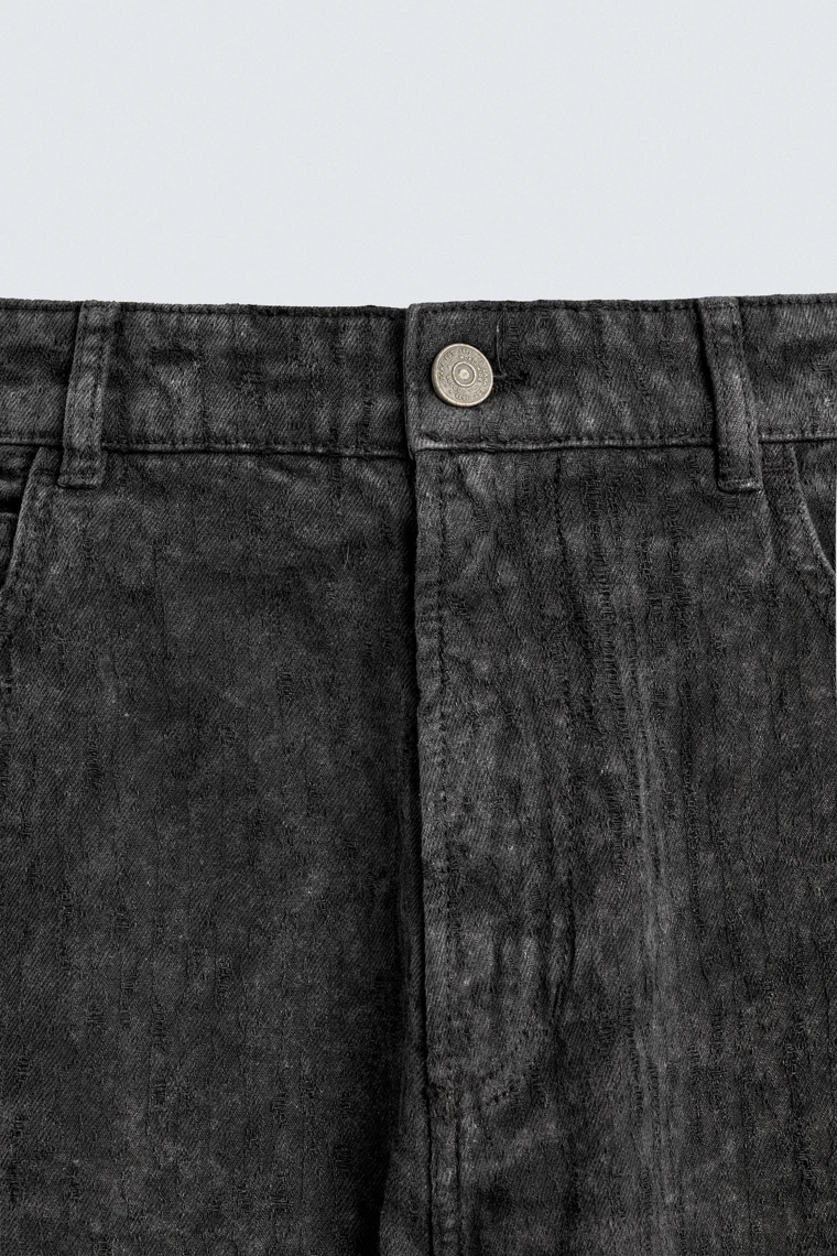 БРЮКИ BAGGY FIT С ПРИНТОМ И ЭФФЕКТОМ ПОТЕРТОСТИ