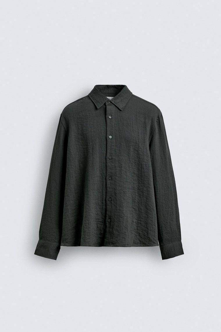 РУБАШКА RELAXED FIT ИЗ СТРУЯЩЕЙСЯ ТКАНИ