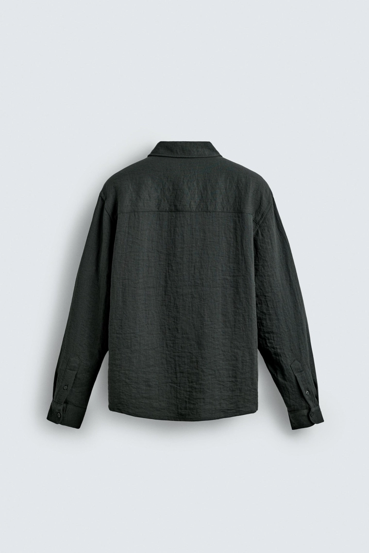РУБАШКА RELAXED FIT ИЗ СТРУЯЩЕЙСЯ ТКАНИ