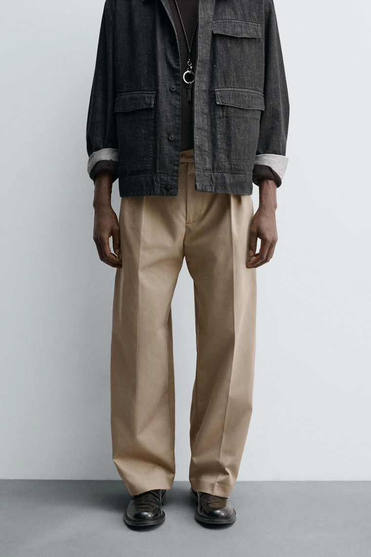 БРЮКИ RELAXED FIT СО СКЛАДКАМИ