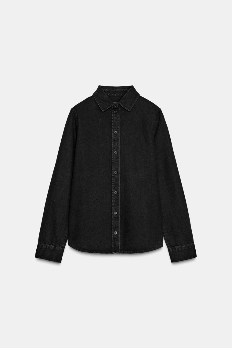 ПРИТАЛЕННАЯ ДЖИНСОВАЯ РУБАШКА — ZW COLLECTION