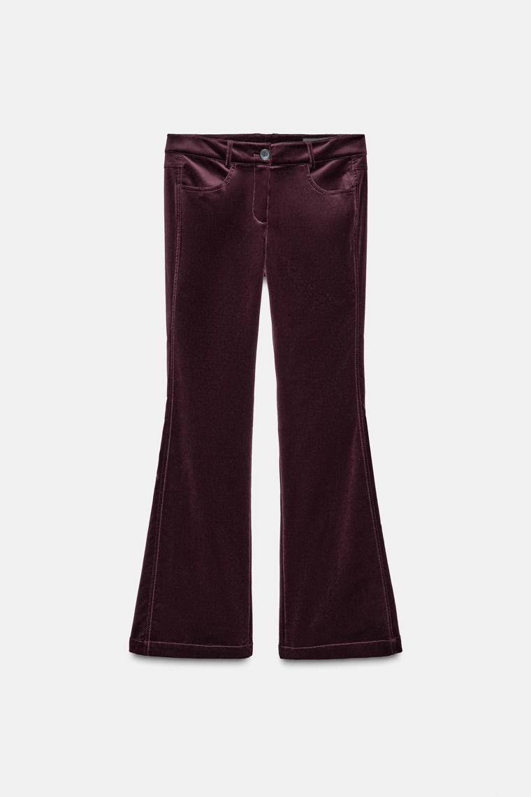 БАРХАТНЫЕ РАСКЛЕШЕННЫЕ БРЮКИ ZW COLLECTION