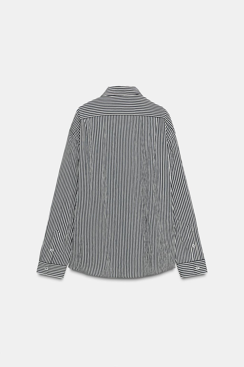 СТРУЯЩАЯСЯ РУБАШКА В ПОЛОСКУ — ZW COLLECTION