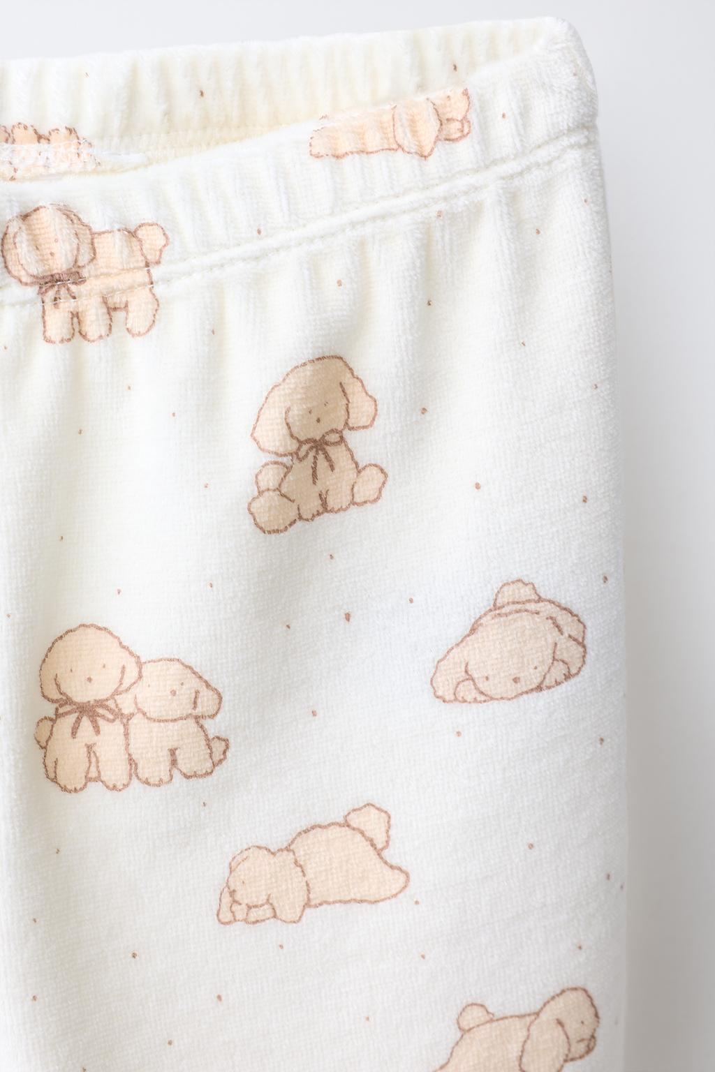 2-6 ЛЕТ/ ВЕЛЮРОВАЯ ПИЖАМА С СОБАЧКАМИ