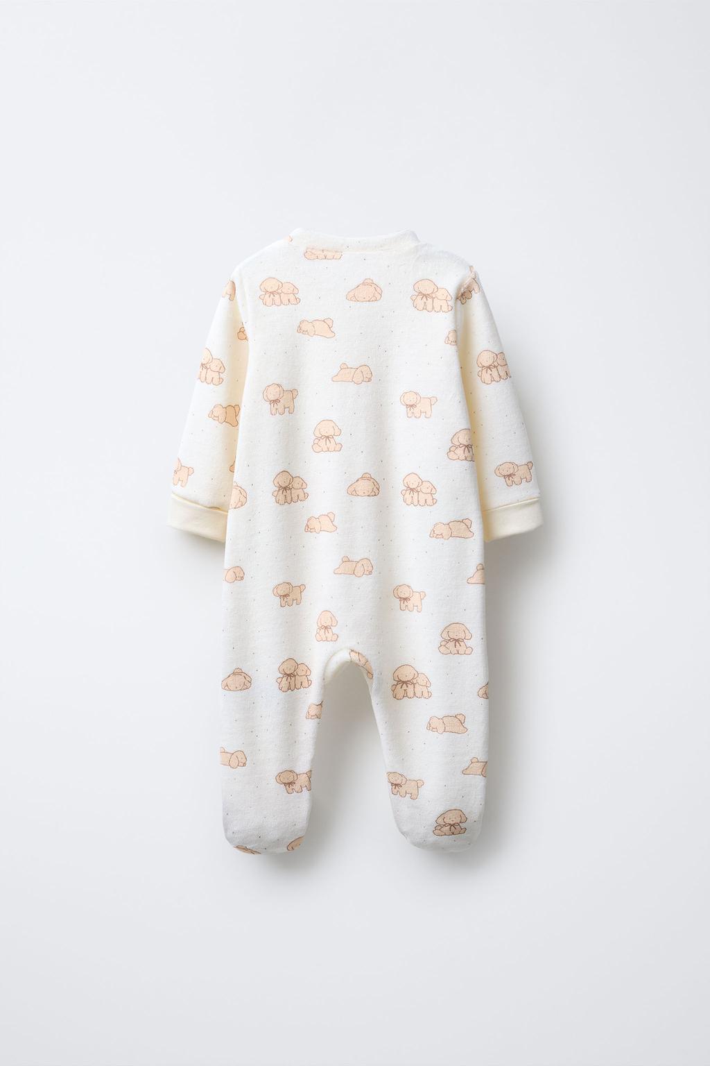 КОМБИНЕЗОН ИЗ ВЕЛЮРА С ПРИНТОМ «СОБАЧКИ»