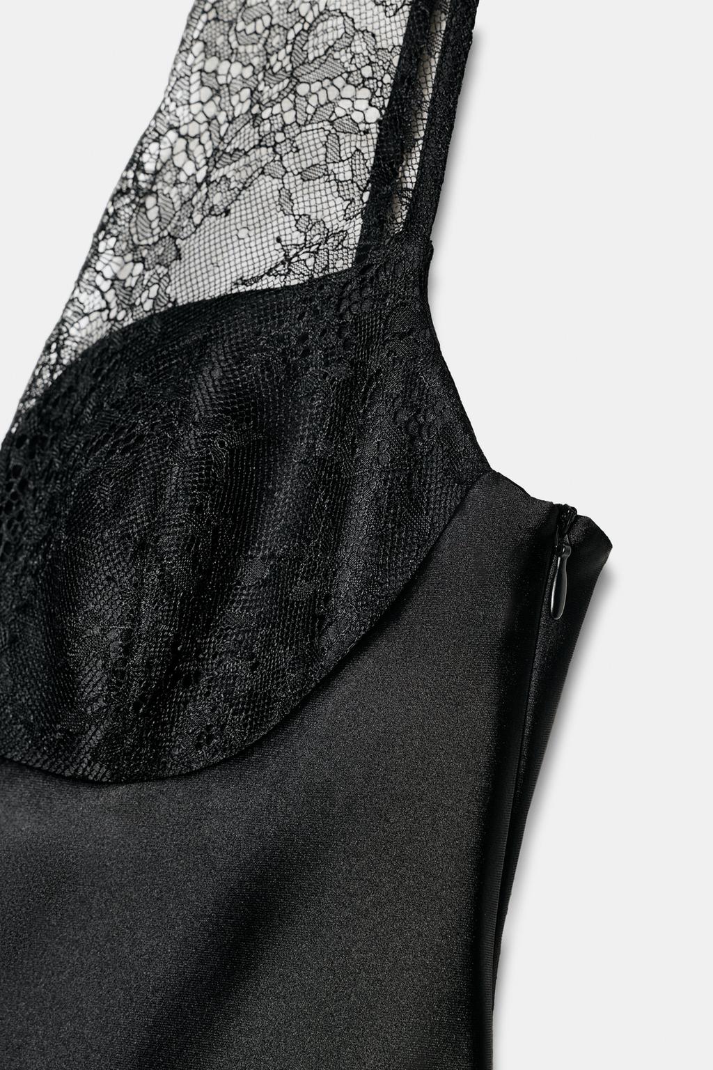 АТЛАСНЫЙ ТОП С КРУЖЕВОМ