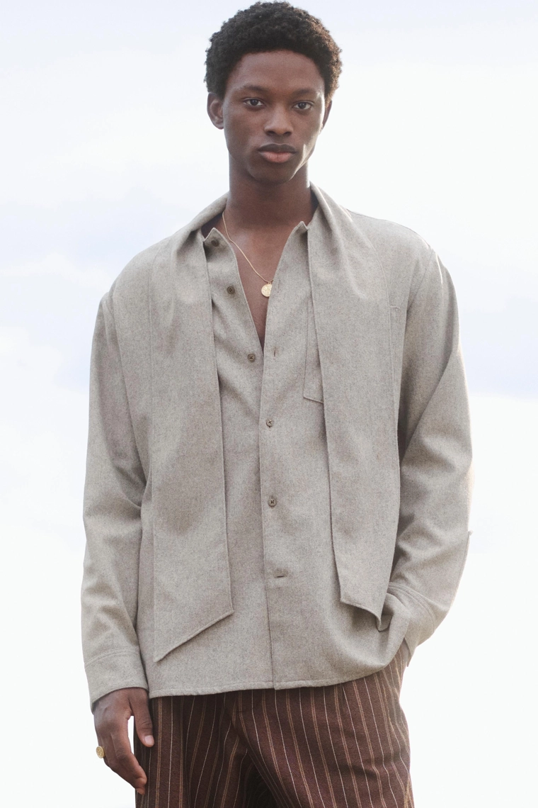 Рубашка-оверштамп с платком – лимитированная коллекция