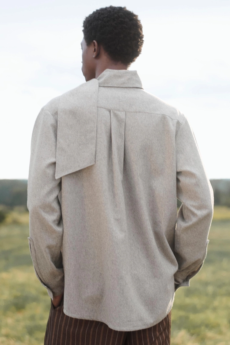 Рубашка-оверштамп с платком – лимитированная коллекция