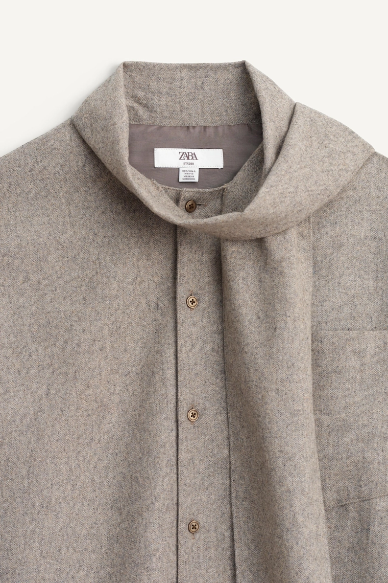 Рубашка-оверштамп с платком – лимитированная коллекция