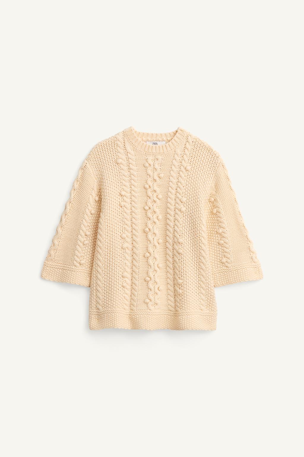 Платье limited edition с вязаным узором и вышивкой