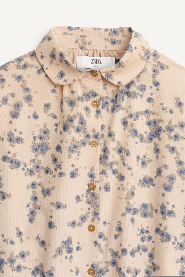 Рубашка limited edition floral micro corduroy