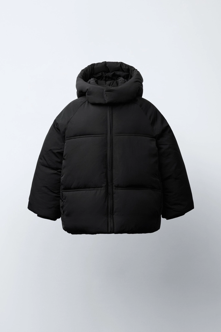 СТЕГАНОЕ ПАЛЬТО С КАПЮШОНОМ WATER REPELLENT