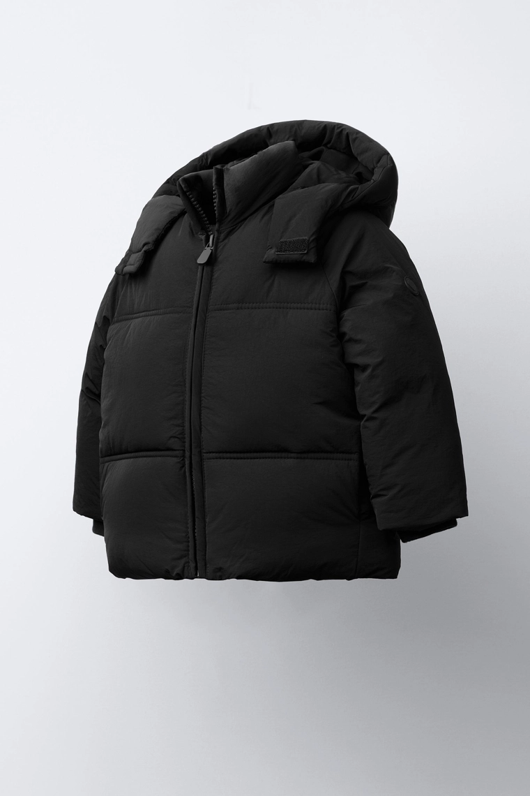 СТЕГАНОЕ ПАЛЬТО С КАПЮШОНОМ WATER REPELLENT