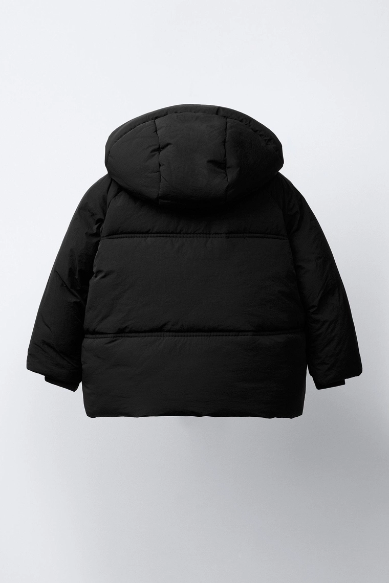 СТЕГАНОЕ ПАЛЬТО С КАПЮШОНОМ WATER REPELLENT