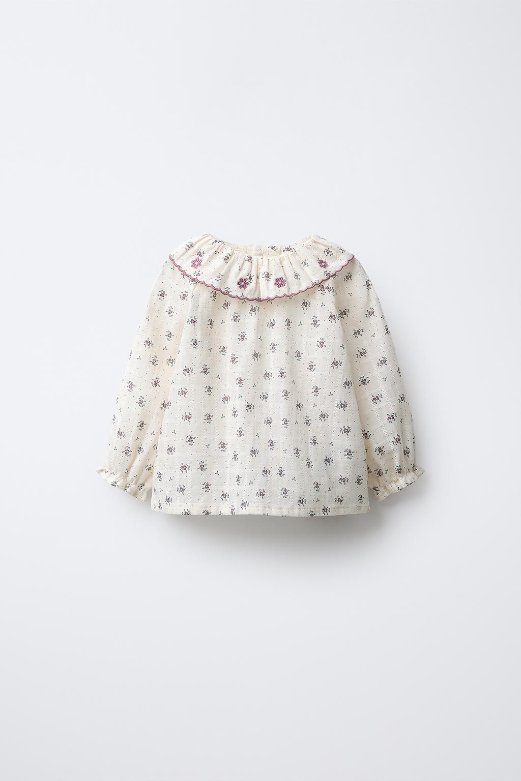 РУБАШКА С ЦВЕТОЧНОЙ ВЫШИВКОЙ
