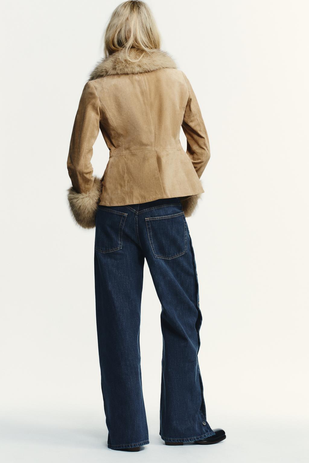 FITTED 100% SHEEPSKIN SUEDE BLAZER