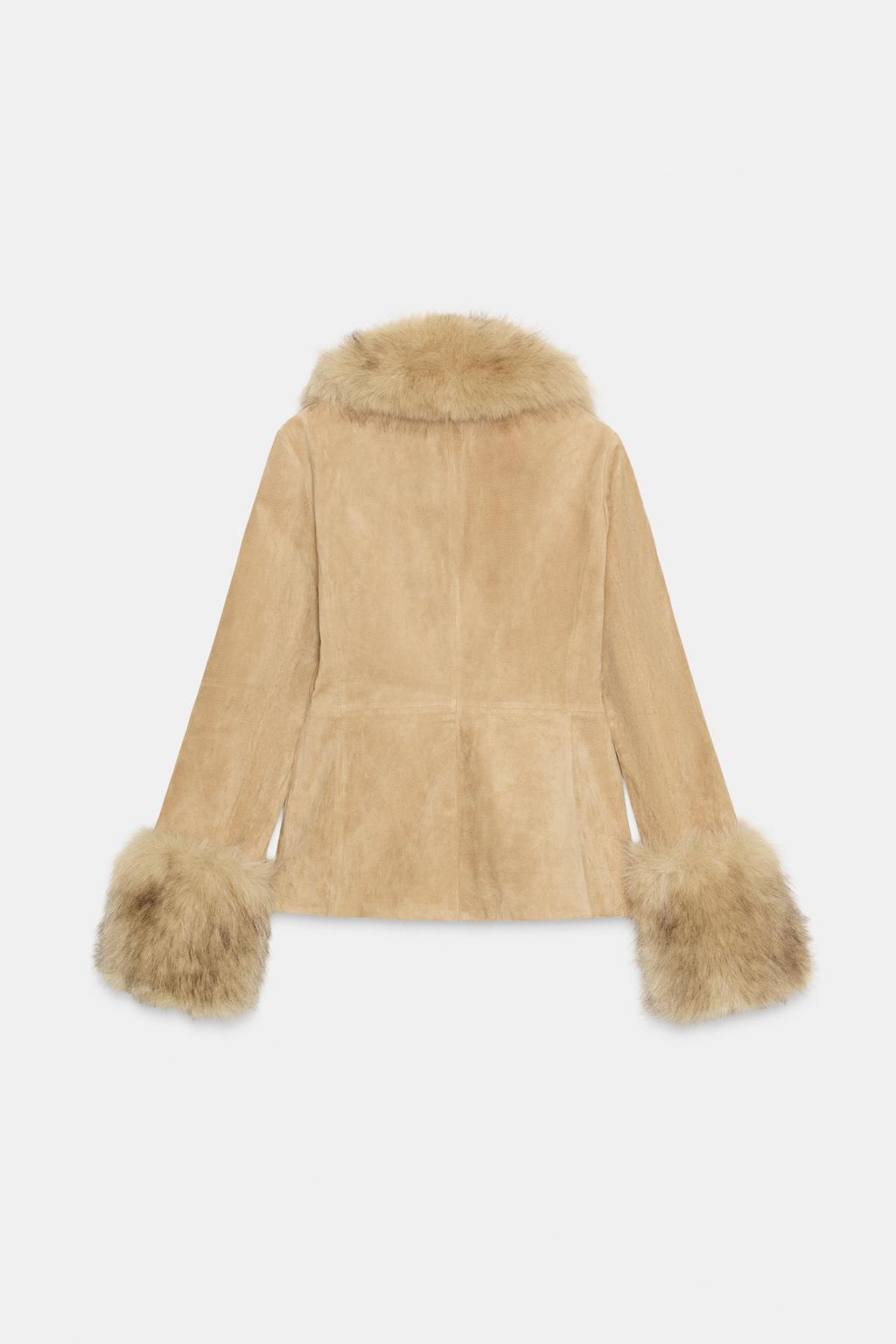 FITTED 100% SHEEPSKIN SUEDE BLAZER