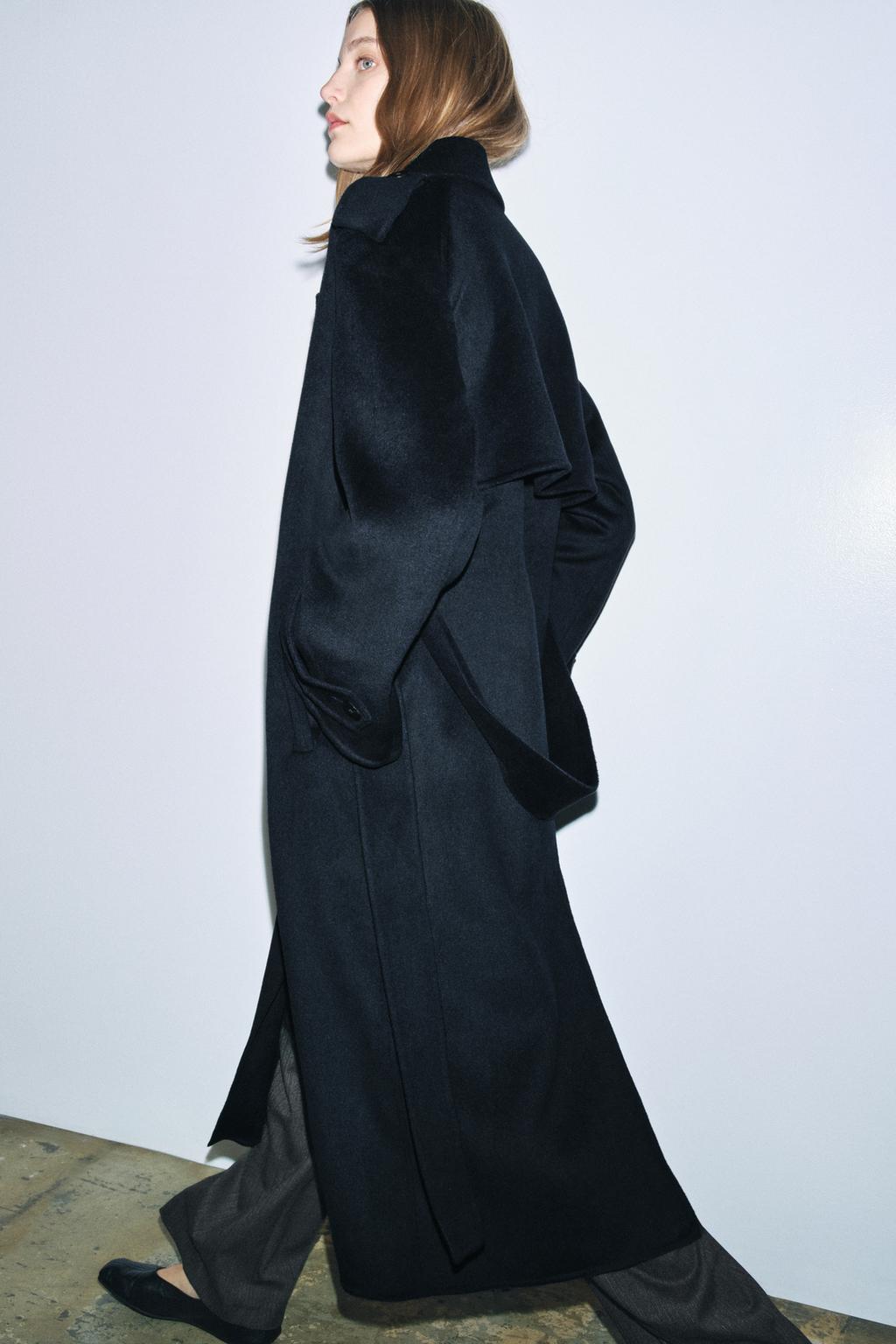 ДЛИННОЕ ПАЛЬТО ИЗ СМЕСОВОЙ ШЕРСТИ — ZW COLLECTION LIMITED EDITION