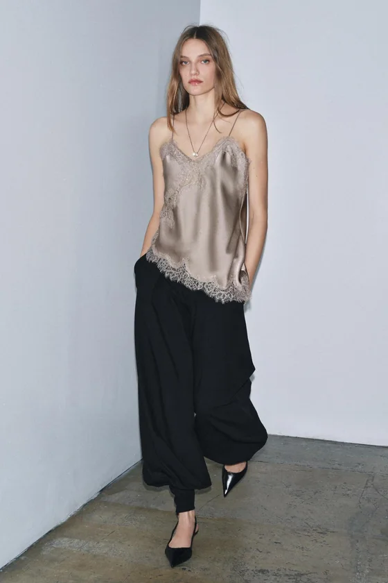 ТОП В БЕЛЬЕВОМ СТИЛЕ С КРУЖЕВОМ — ZW COLLECTION