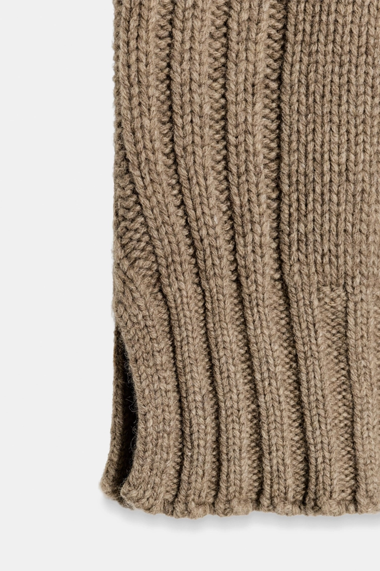 ШЕРСТЯНОЙ ТОП С ВЫСОКИМ ВОРОТНИКОМ