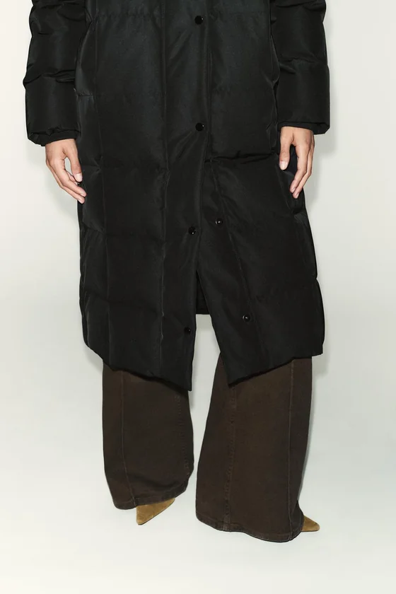 ДЛИННЫЙ ПУХОВИК С КАПЮШОНОМ WATER REPELLENT WINDPROOF