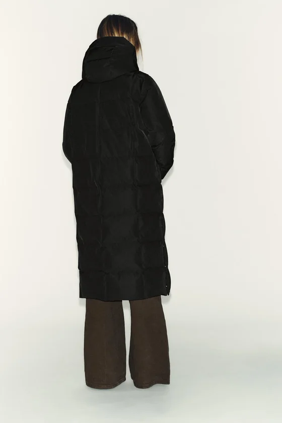 ДЛИННЫЙ ПУХОВИК С КАПЮШОНОМ WATER REPELLENT WINDPROOF