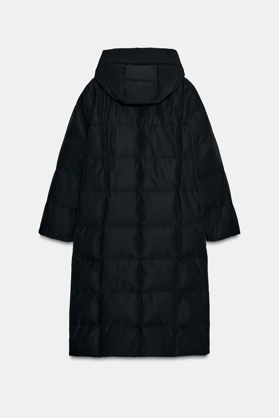 ДЛИННЫЙ ПУХОВИК С КАПЮШОНОМ WATER REPELLENT WINDPROOF