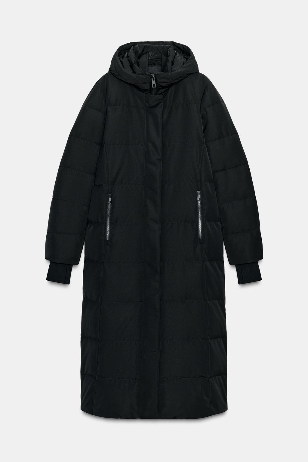 ДЛИННЫЙ ПУХОВИК С КАПЮШОНОМ WATER REPELLENT WINDPROOF