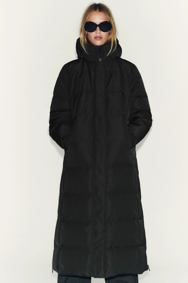 ДЛИННЫЙ ПУХОВИК С КАПЮШОНОМ WATER REPELLENT WINDPROOF