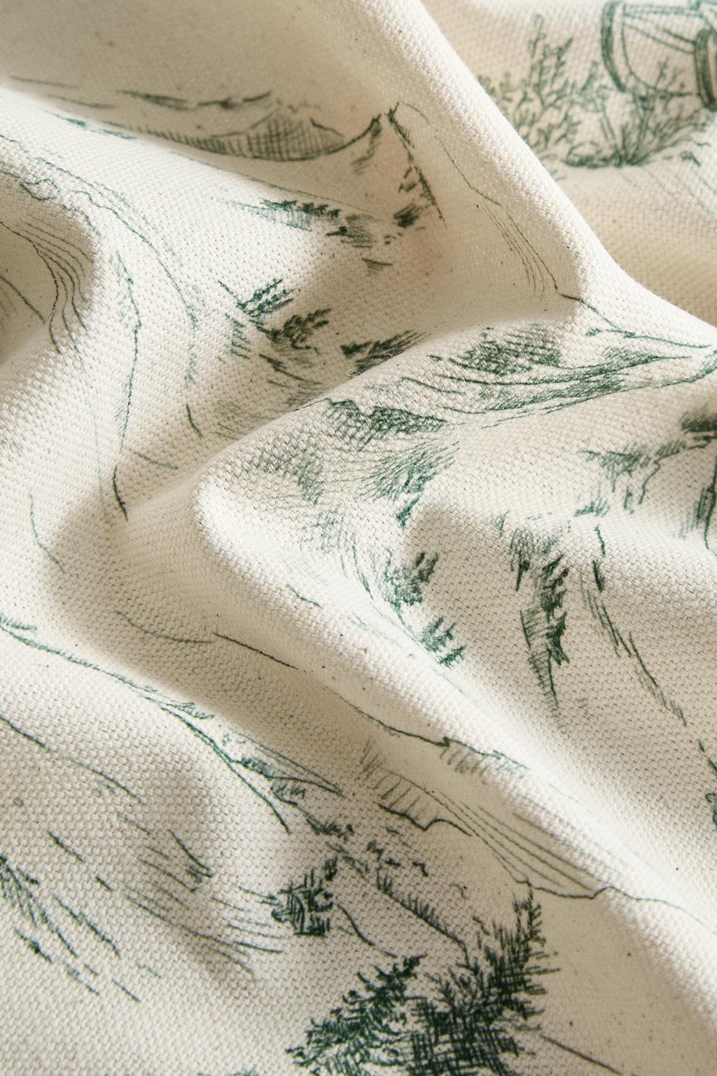 Хлопковая рождественская скатерть toile de jouy