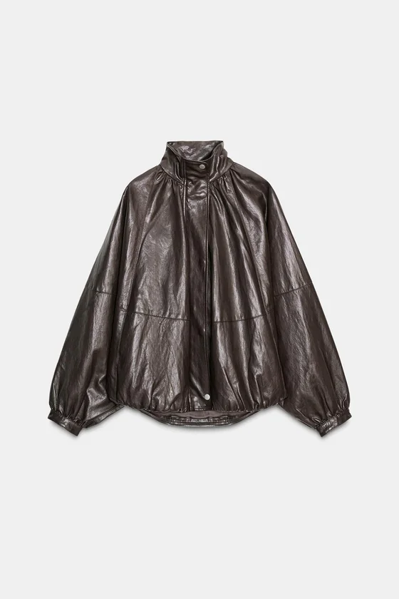 БОМБЕР ИЗ ИСКУССТВЕННОЙ КОЖИ — ZW COLLECTION