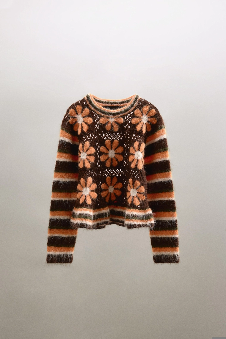 Цветочный свитер