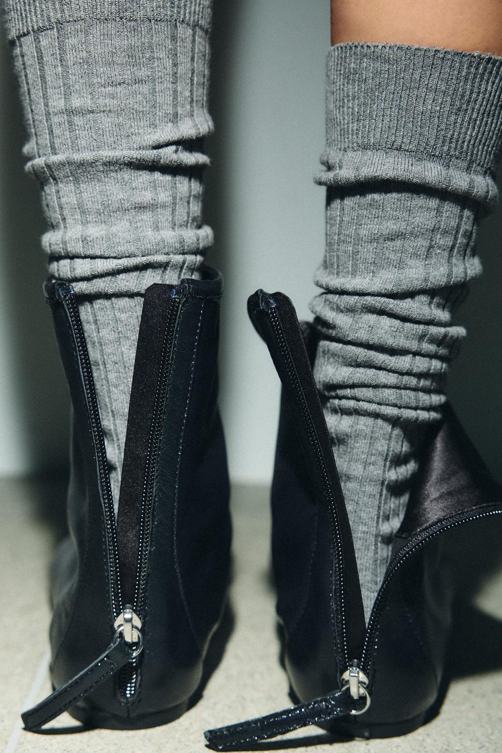 КОЖАНЫЕ БОТИНКИ НА ПЛОСКОЙ ПОДОШВЕ