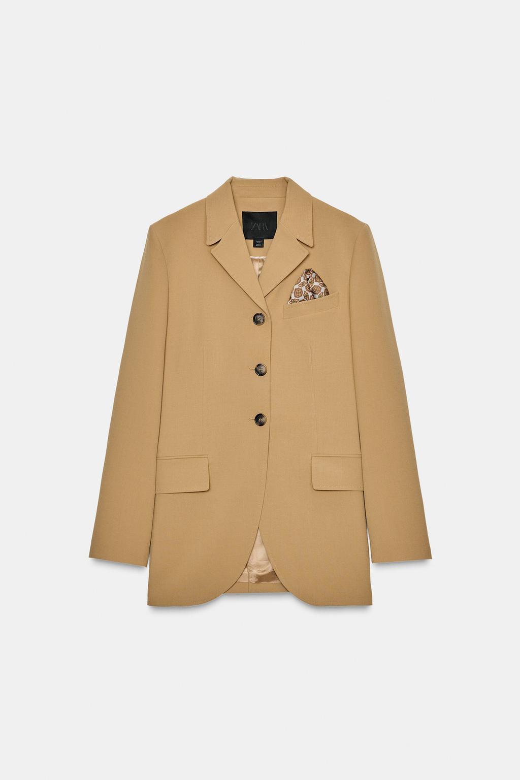 БЛЕЙЗЕР ПРИТАЛЕННОГО КРОЯ С ПЛАТКОМ — ZW COLLECTION